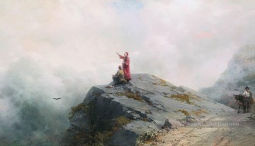 Ivan Aivazovsky œuvres - Dante montre l’artiste dans les nuages ​​inhabituels Ivan Aivazovsky